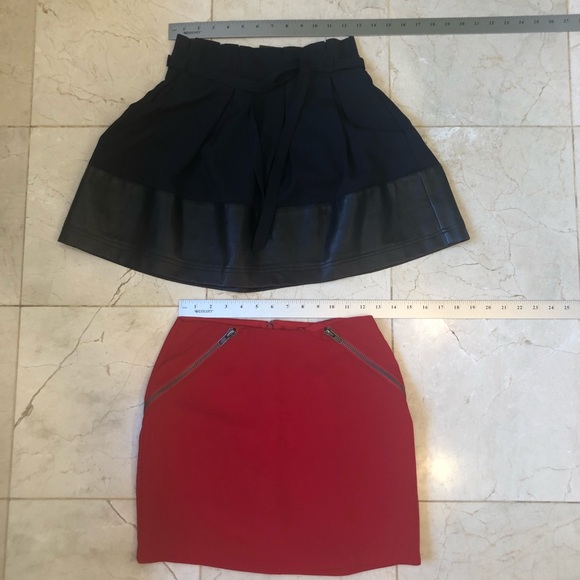 Skirt LOT of 2, Very J, BCBG, Navy, Red, Szs S & 0 - Picture 14 of 16